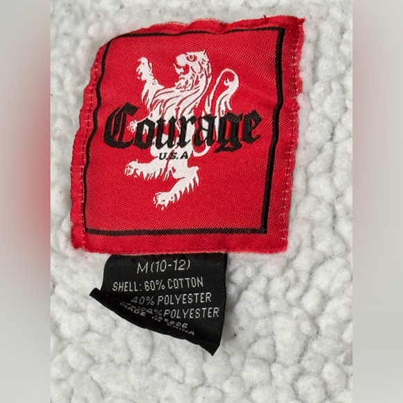 Courage Full Zip Hoodie Jacket Faux Fur Size M (10-12) - Picture 4 of 6
